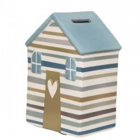 Ceramic blue novelty safe money bank