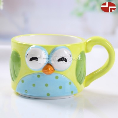 Ceramic Gift For the Owl Lover  Owl Coffee Shop and Coffee Mug Set