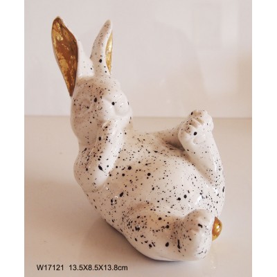 Vintage Porcelain Little White Rabbit Figurines