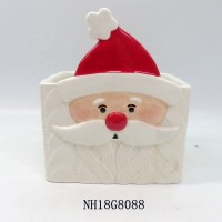 Customized Ceramic sweater design Santa napkin holder/Box for Christmas home/hotel decoration