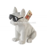 Dog design money bank, cutely ceramic puppy shape money bank for sales