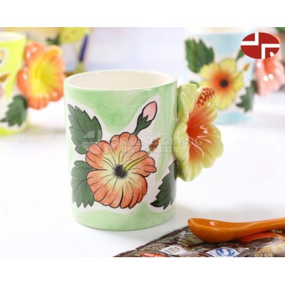 Fashion Art Design Promotion Gift Water Drop Ceramics Mug With Silicone Lid Coaster