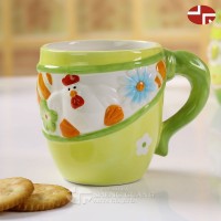 Ceramic easter design with painting dolomite water coffee drink milk cup mug