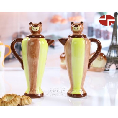 Ceramic Salt Pepper Oil Bottle Set Style Porcelain Olive Soy Seasoning Home Oil Vinegar Bottles Kitchen Cooking Tools